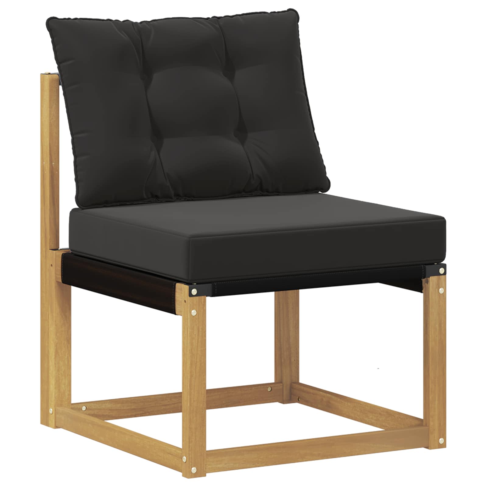 Set vanjskih sofa s jastukom 5 pcs Bijela i crna