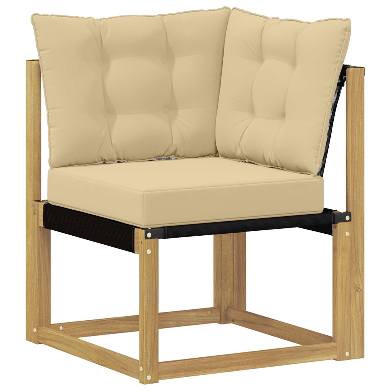 Set vanjskih sofa s jastukom 4 pcs Bijela i bež