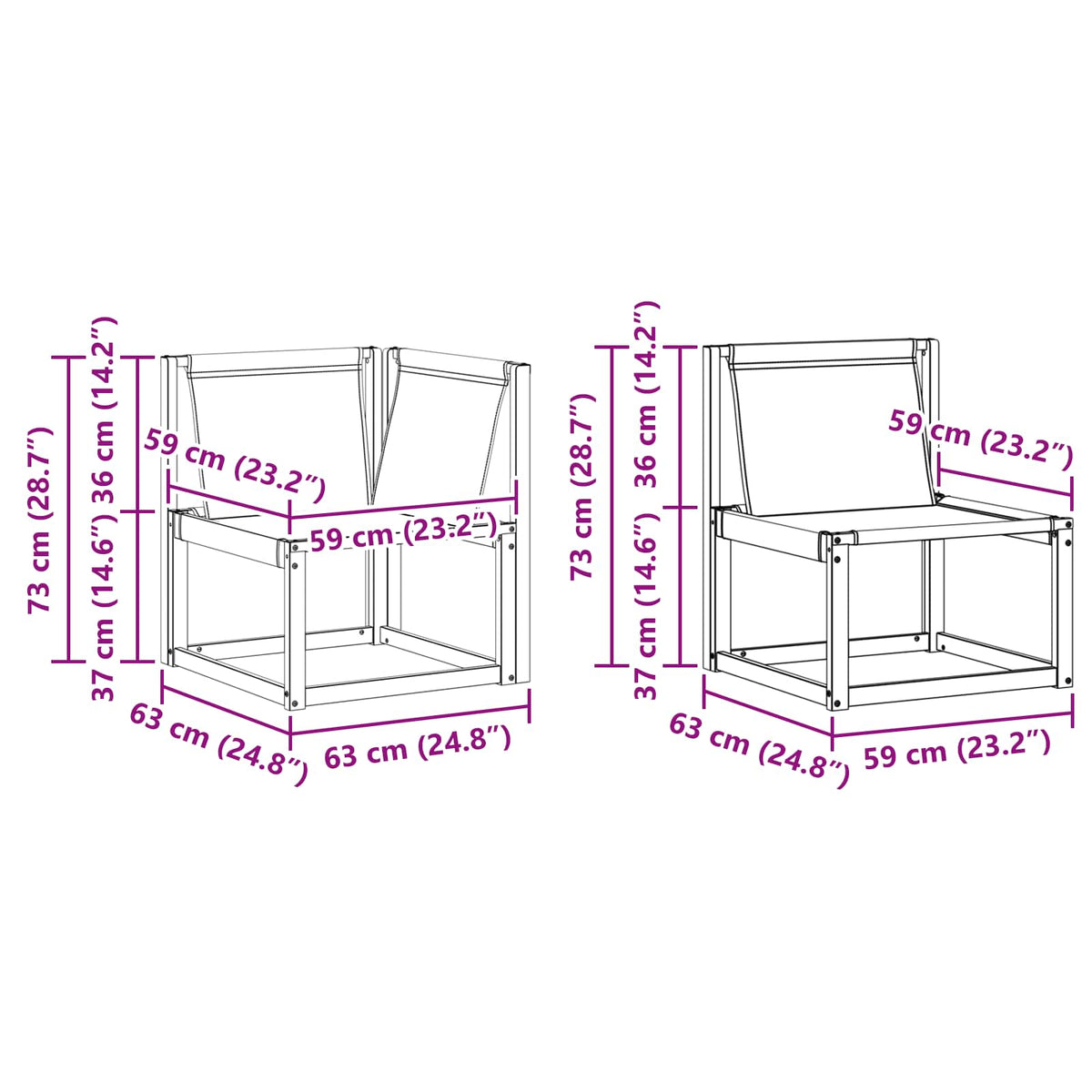 Set vanjskih sofa 7 kom. Bijela i crna Smeđa 247 x 128,5 x 73 cm
