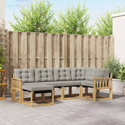 Set vanjskih sofa 6 kom. Bijela i svjetlosiva Smeđa 247 x 128,5 x 73 cm