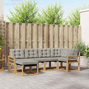 Set vanjskih sofa 6 kom. Bijela i svjetlosiva Smeđa 249 x 130,5 x 73 cm