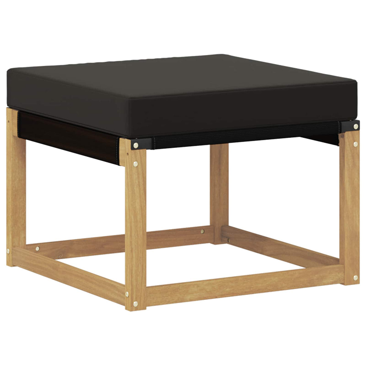 Set vanjskih sofa 7 kom. Bijela i crna Smeđa 306 x 128,5 x 73 cm