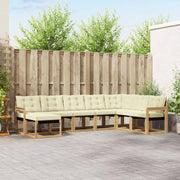 Set vanjskih sofa 8 kom. Bijela i krem Smeđa 306 x 187,5 x 73 cm