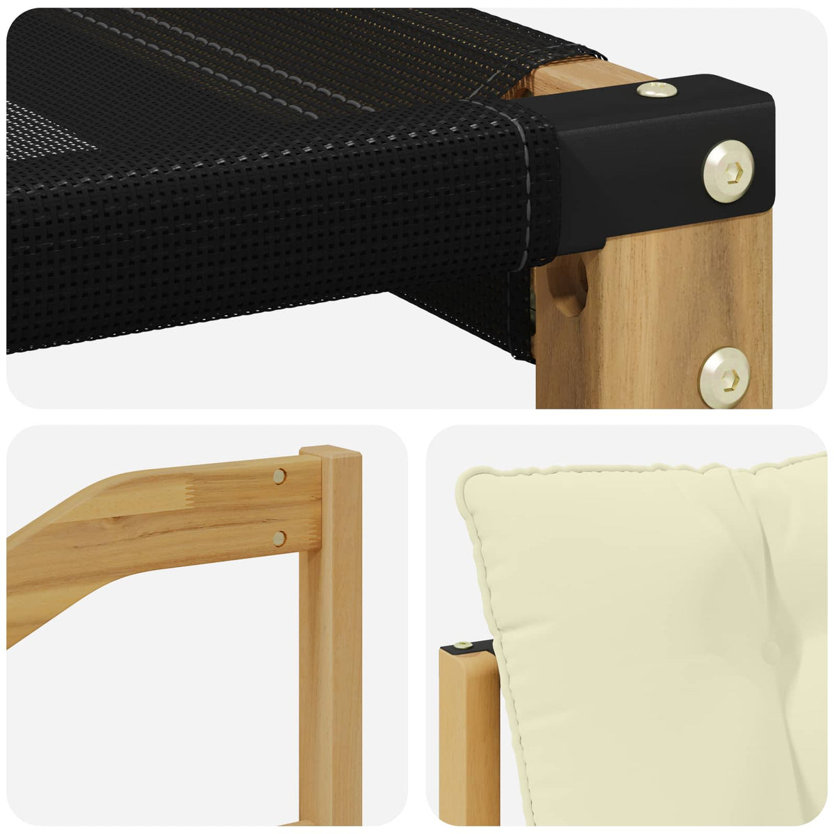 Set vanjskih sofa 8 kom. Bijela i krem Smeđa 304 x 185,5 x 73 cm