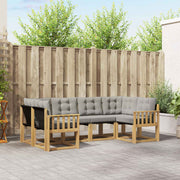 Set vanjskih sofa 6 kom. Bijela i svjetlosiva Smeđa 245 x 128,5 x 73 cm