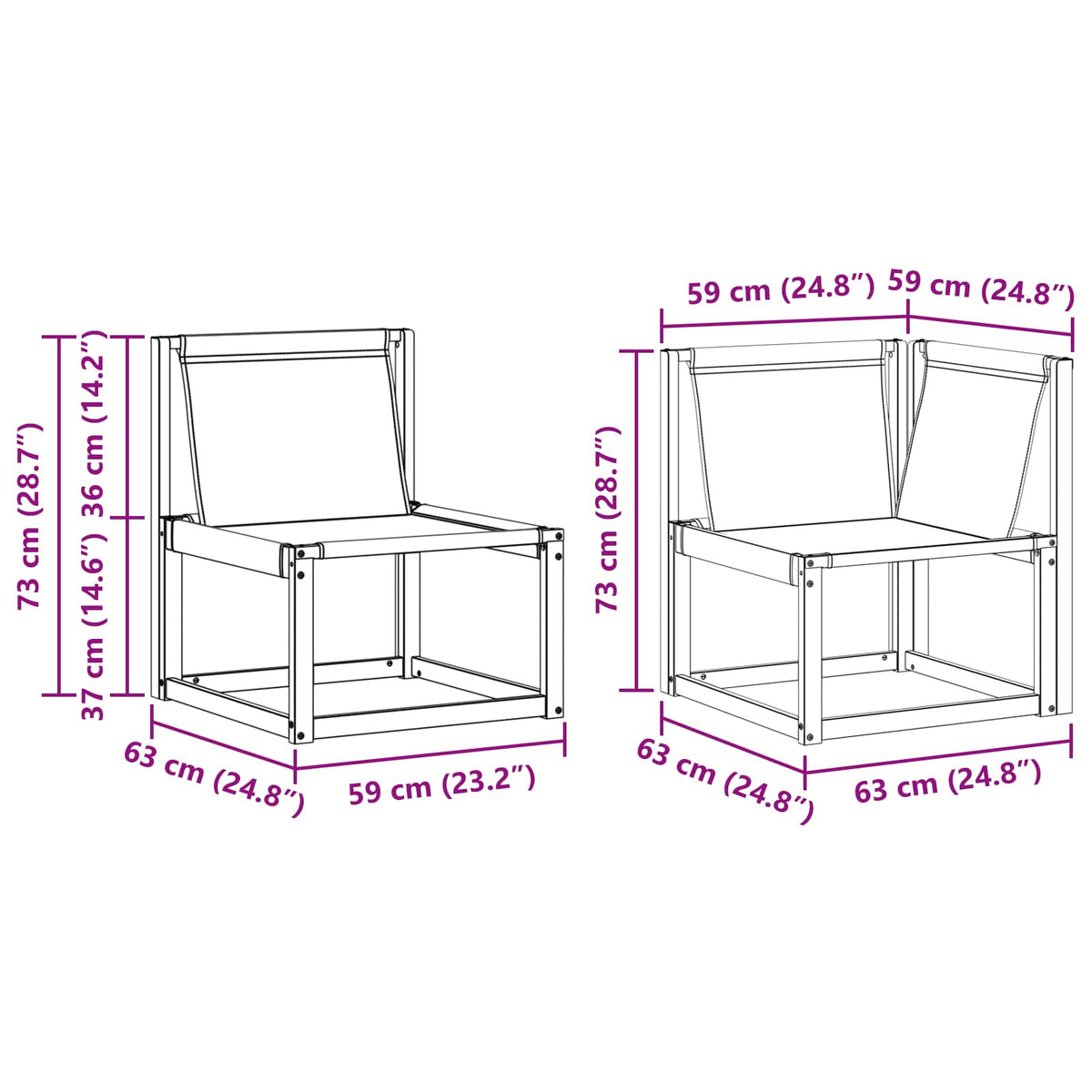 Set vanjskih sofa 7 kom. Bijela i svjetlosiva Smeđa 304 x 126,5 x 73 cm