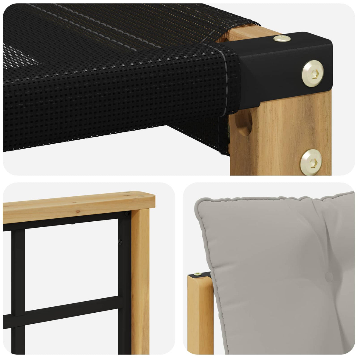 Set vanjskih sofa 7 kom. Bijela i svjetlosiva Smeđa 304 x 128,5 x 73 cm