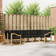 Set vanjskih sofa 7 kom. Bijela i crna Smeđa 245 x 126,5 x 73 cm