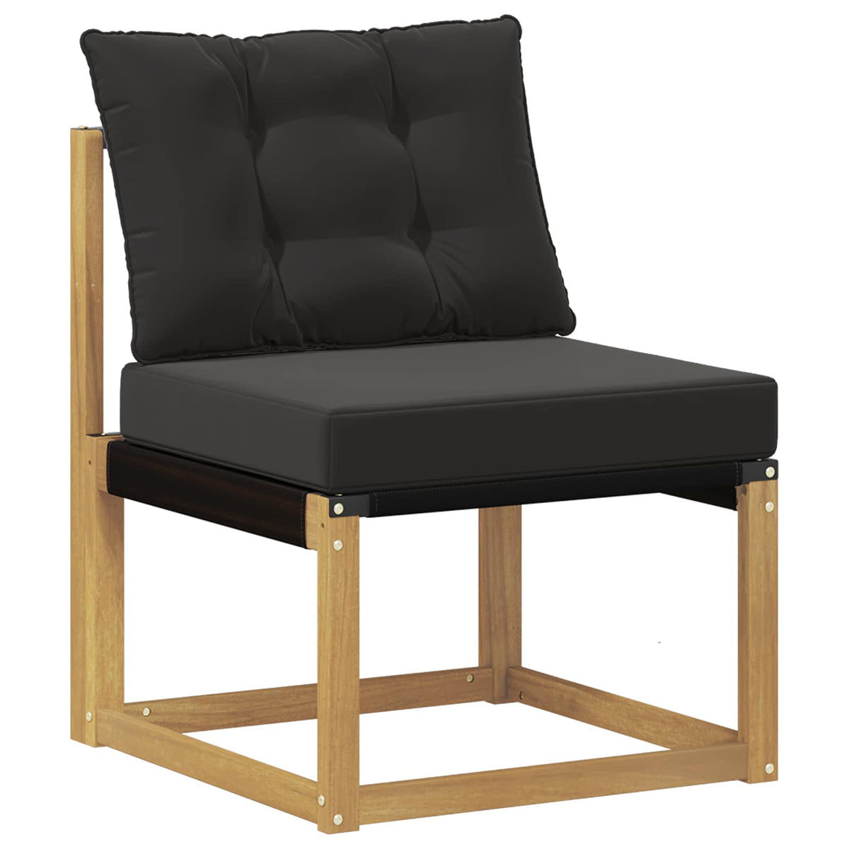 Set vanjskih sofa 7 kom. Bijela i crna Smeđa 245 x 126,5 x 73 cm