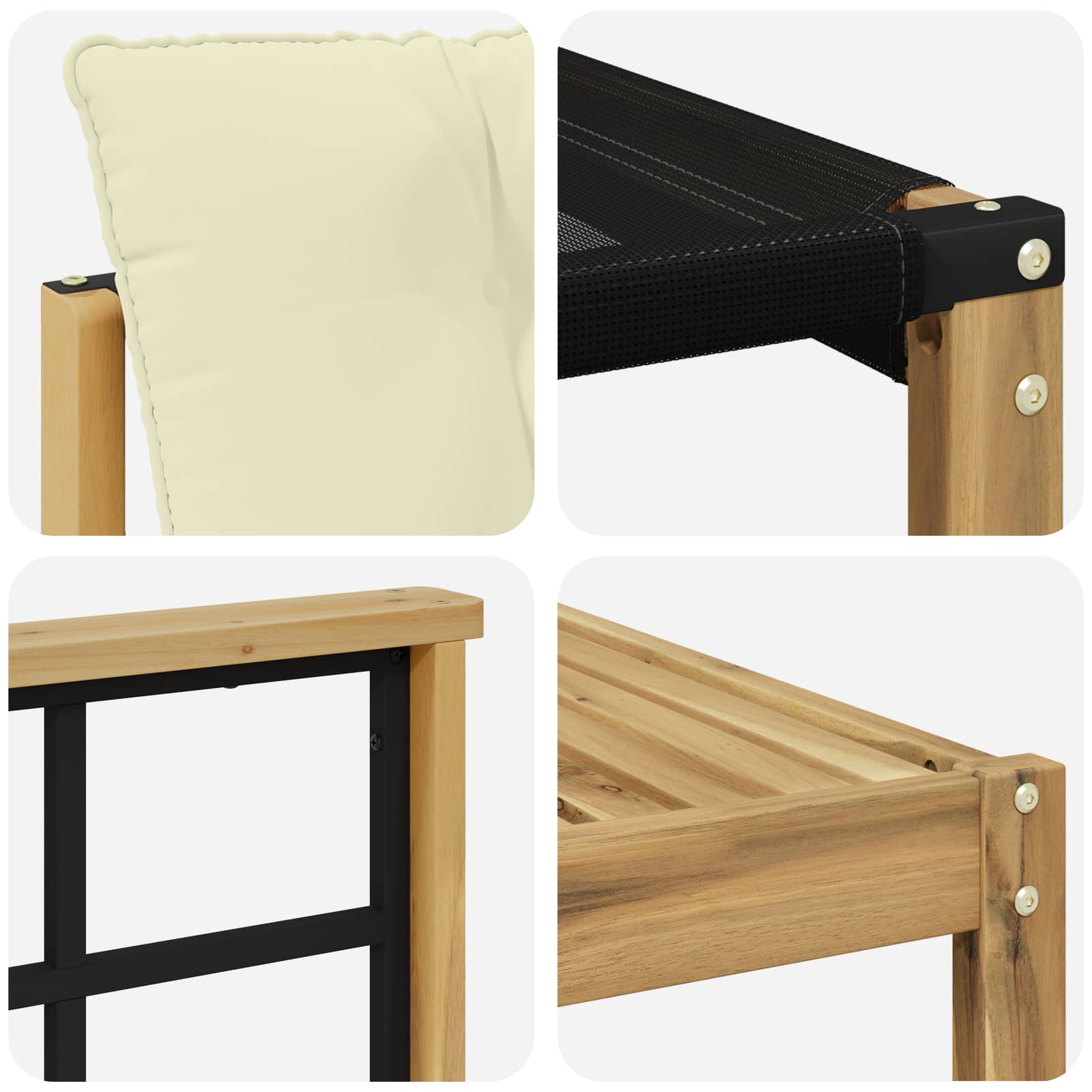 Set vanjskih sofa s jastukom 11 pcs Bijela i krem
