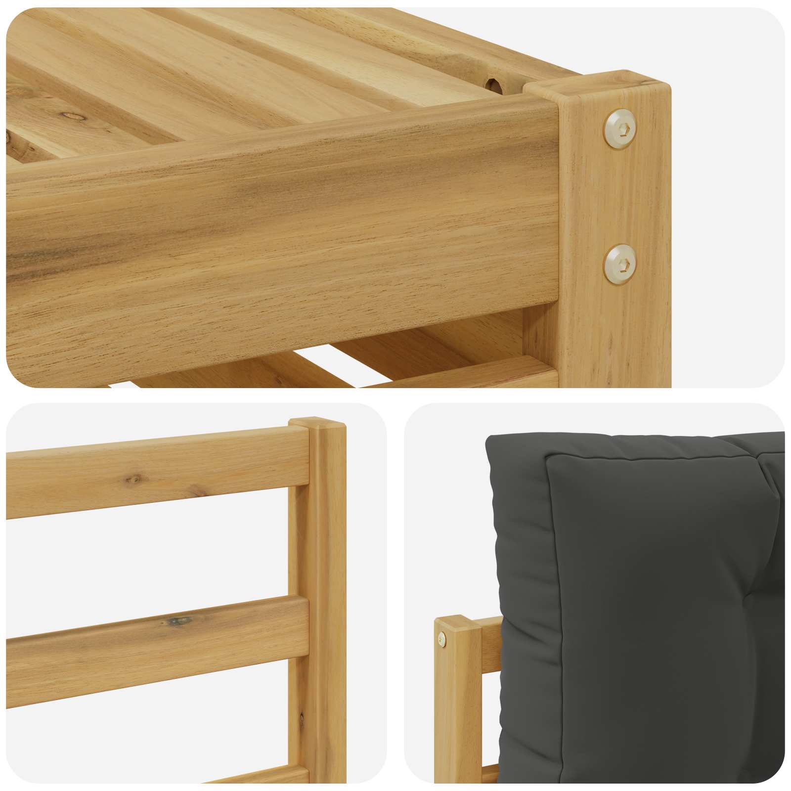 Set vanjskih sofa 6 pcs Bijela i antracit