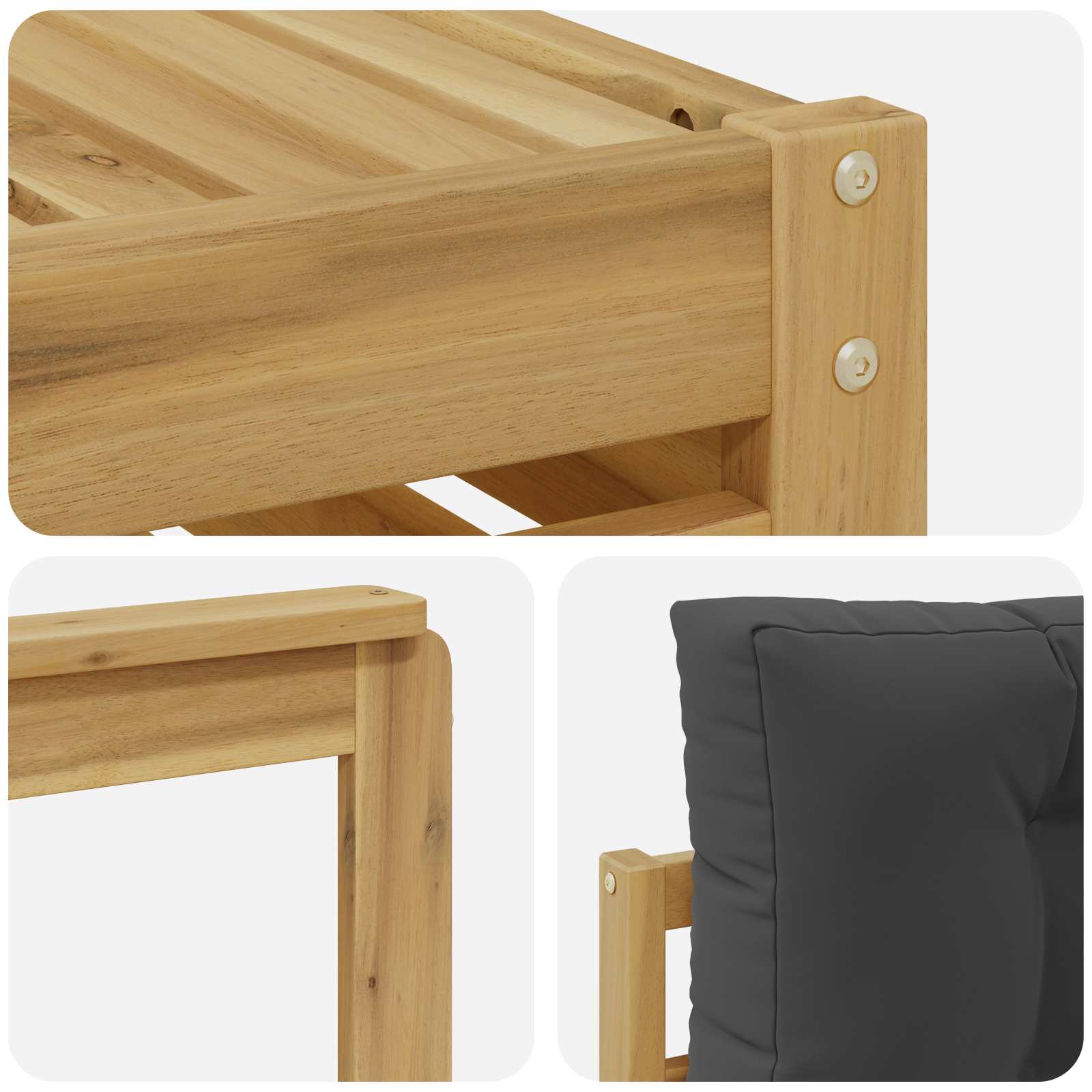 Set vanjskih sofa 6 pcs Bijela i antracit