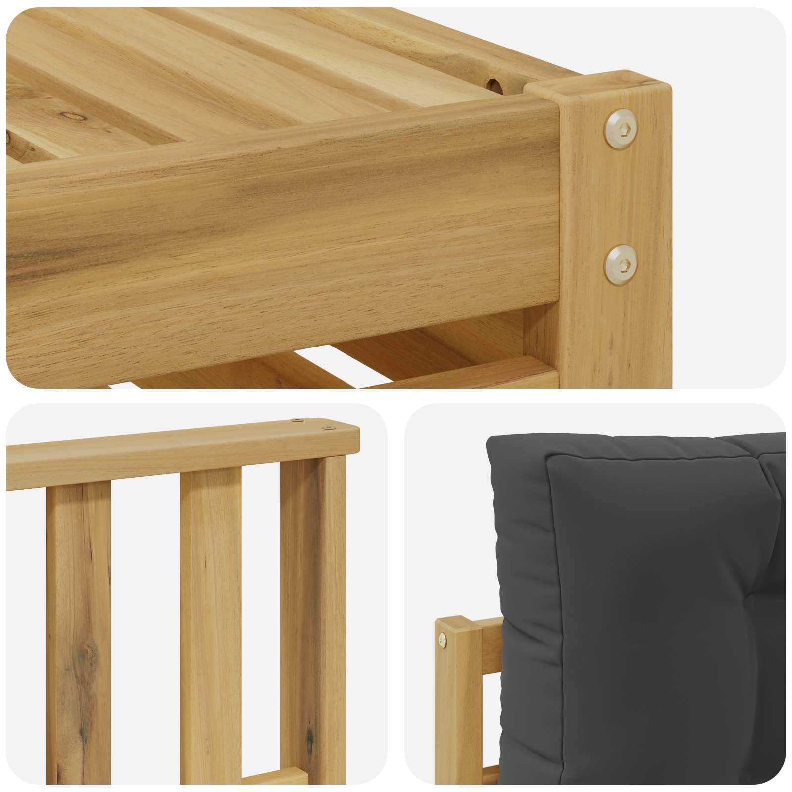 Set vanjskih sofa 6 pcs Bijela i antracit