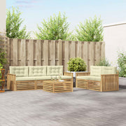 Set vanjskih sofa 6 kom. Bijela i krem