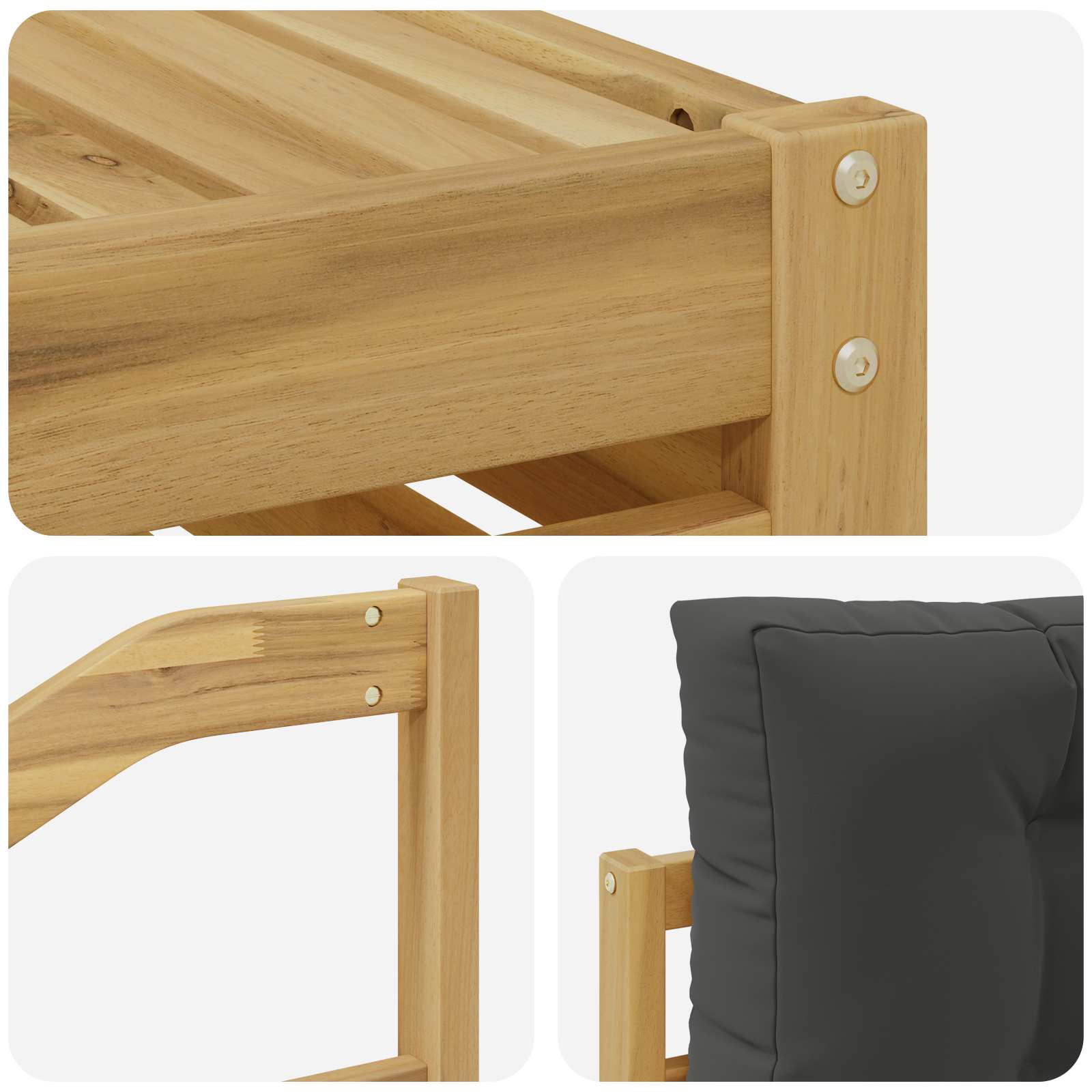 Set vanjskih sofa 6 pcs Bijela i antracit