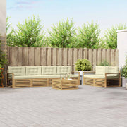 Set vanjskih sofa 7 kom. Bijela i krem Poliester 79 x 79 x 37 cm