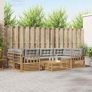 Set vanjskih sofa 7 kom. Bijela i svjetlosiva Poliester 79 x 79 x 37 cm