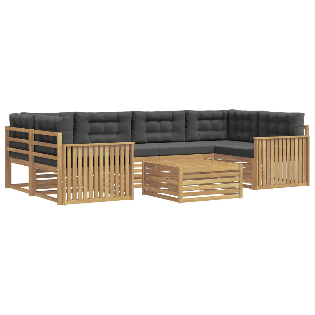 Set vanjskih sofa 7 kom. Bijela i antracit