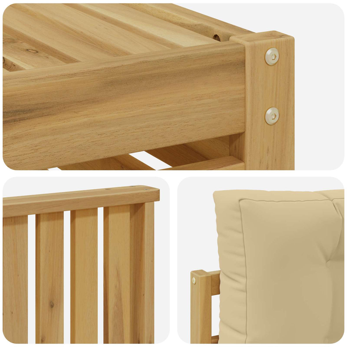 Set vanjskih sofa 7 kom. Bijela i bež