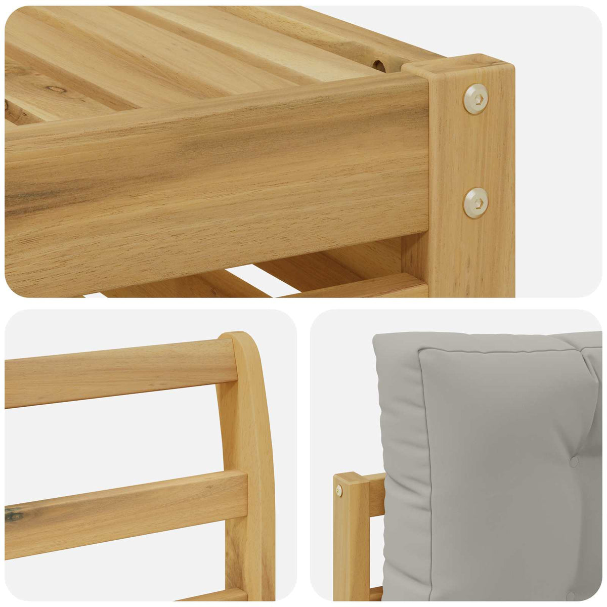 Set vanjskih sofa 7 kom. Bijela i svjetlosiva