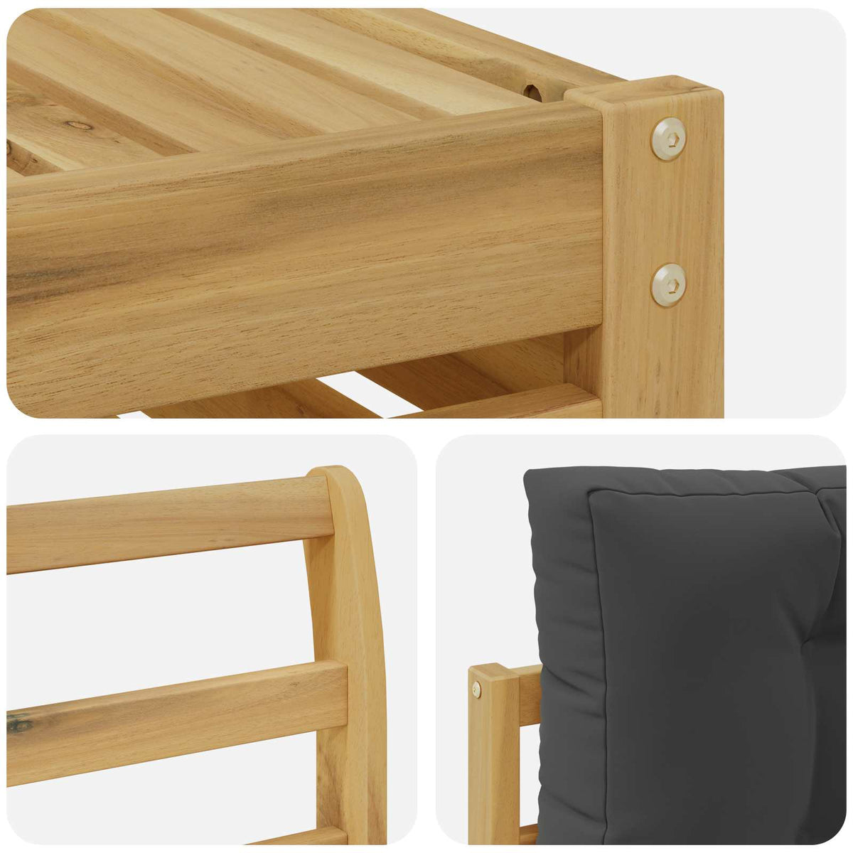Set vanjskih sofa 7 kom. Bijela i antracit