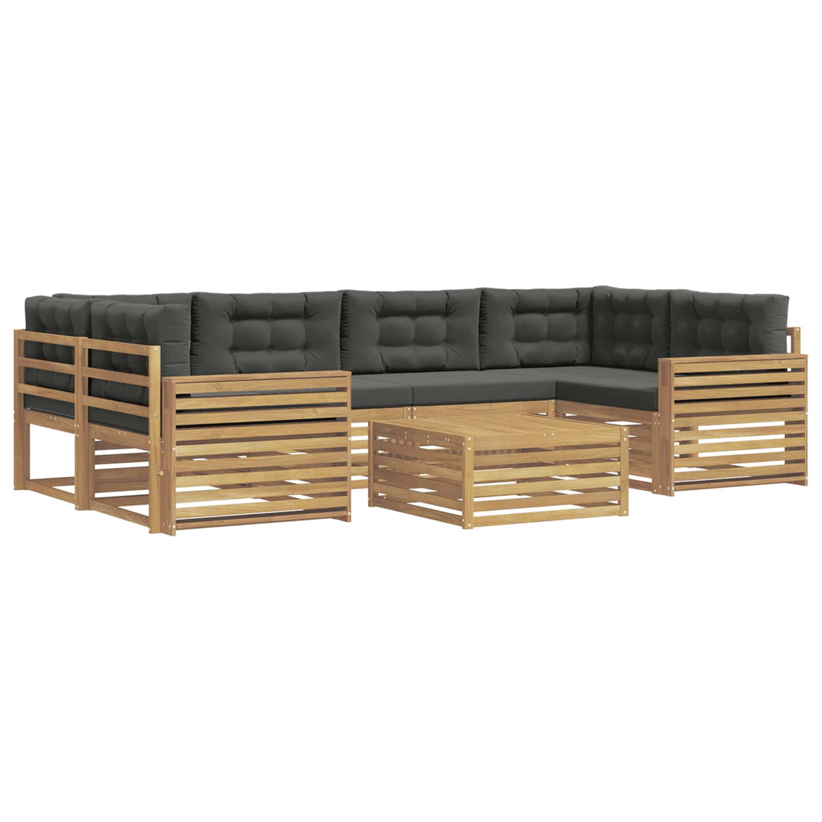 Set vanjskih sofa 7 kom. Bijela i antracit
