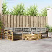 Set vanjskih sofa 7 kom. Bijela i svjetlosiva Poliester 79 x 79 x 37 cm