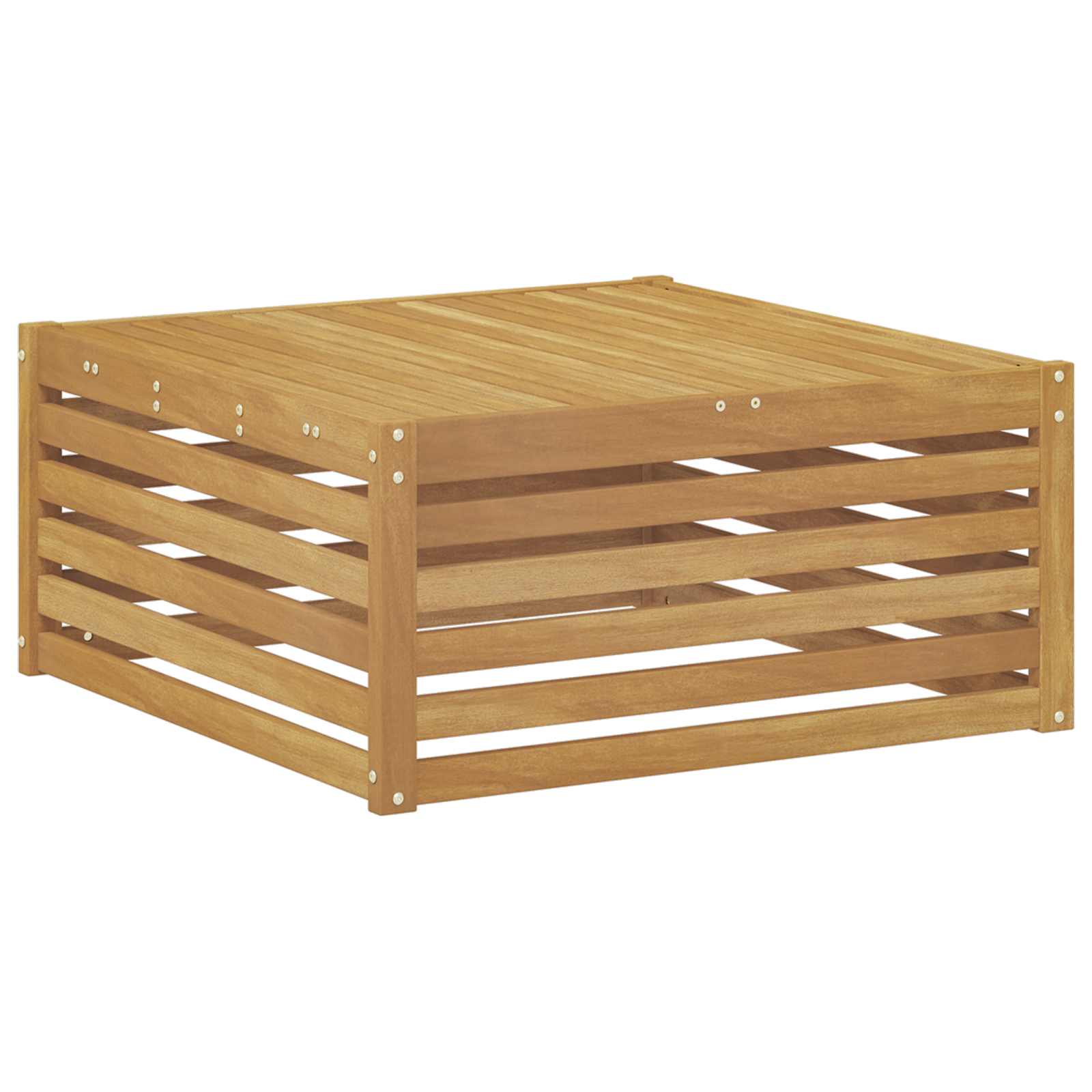 Set vanjskih sofa 8 pcs Bijela i bež Čvrsto drvo akacije