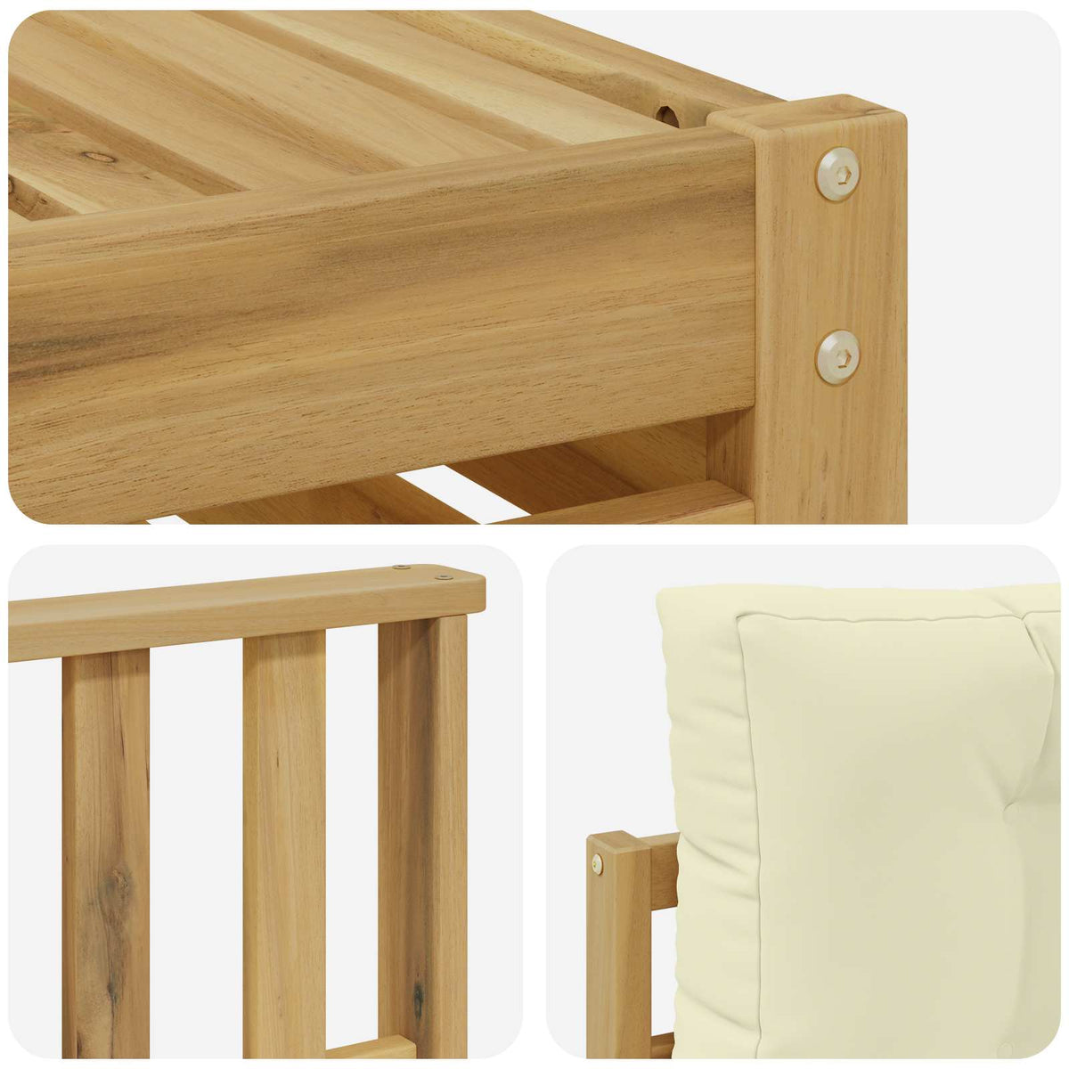 Set vanjskih sofa 9 kom. Bijela i krem Poliester 79 x 79 x 37 cm
