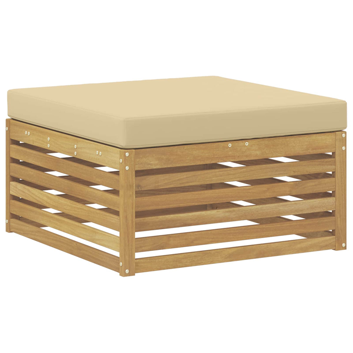 Set vanjskih sofa 7 kom. Bijela i bež Poliester Smeđa 79 x 79 x 37 cm