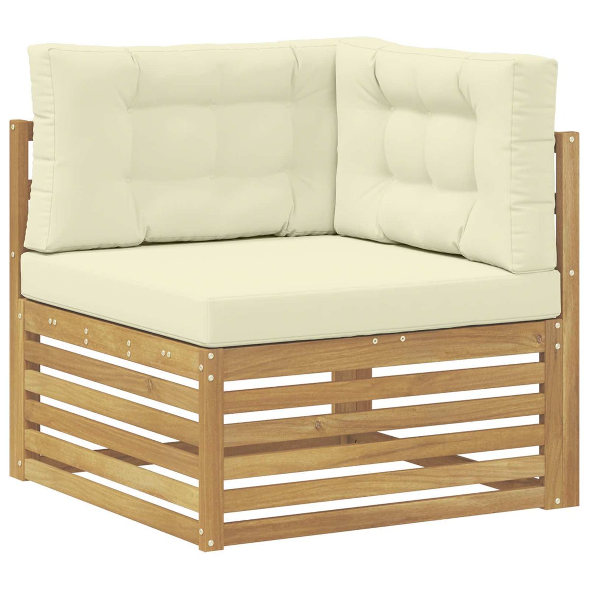 Set vanjskih sofa 7 kom. Bijela i krem Smeđa 79 x 79 x 37 cm