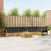 Set vanjskih sofa 7 kom. Bijela i antracit Smeđa 79 x 79 x 37 cm