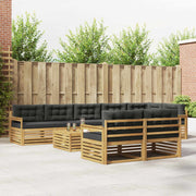 Set vanjskih sofa 9 kom. Bijela i antracit Poliester 79 x 79 x 37 cm