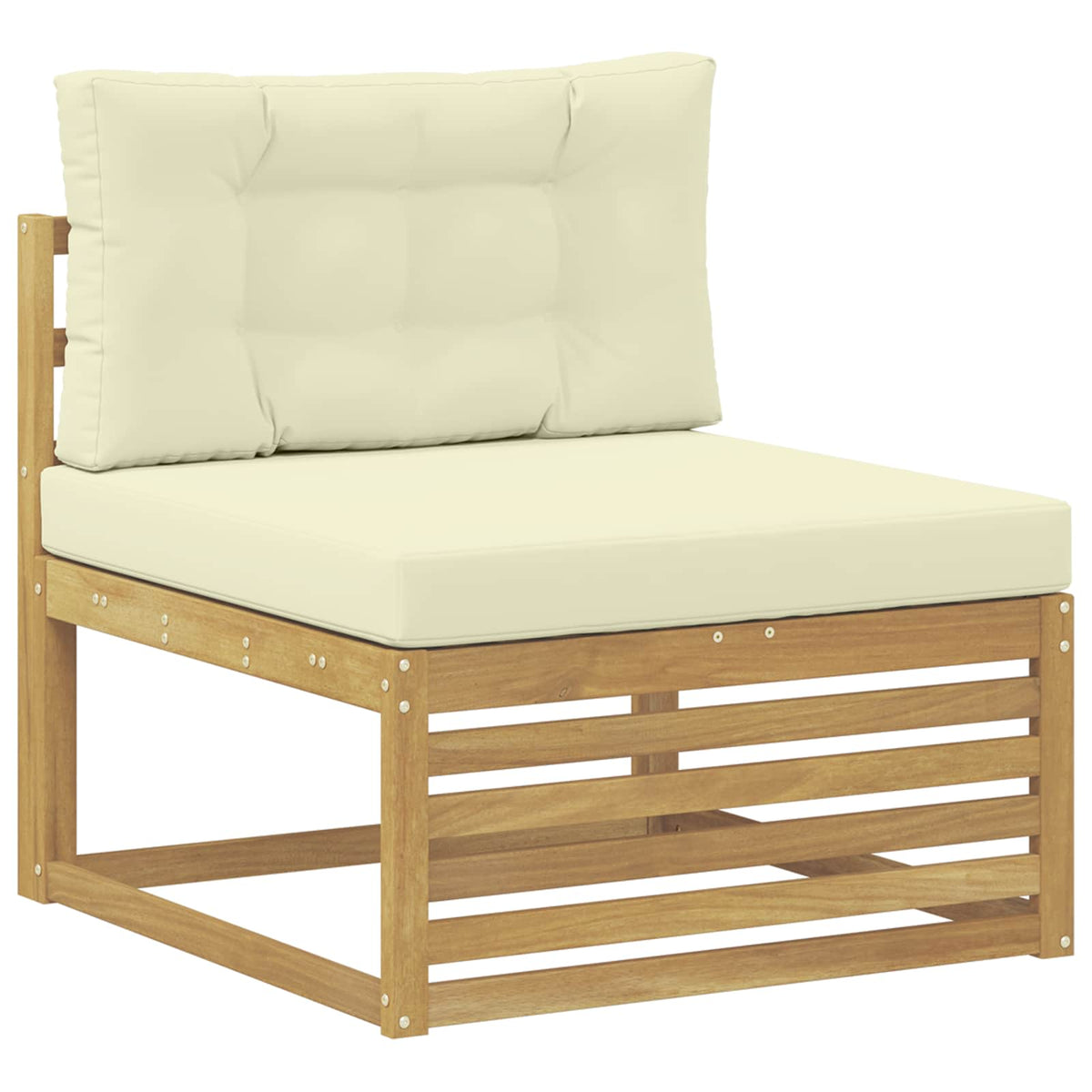 Set vanjskih sofa 7 kom. Bijela i krem Smeđa 406 x 168,5 x 73 cm