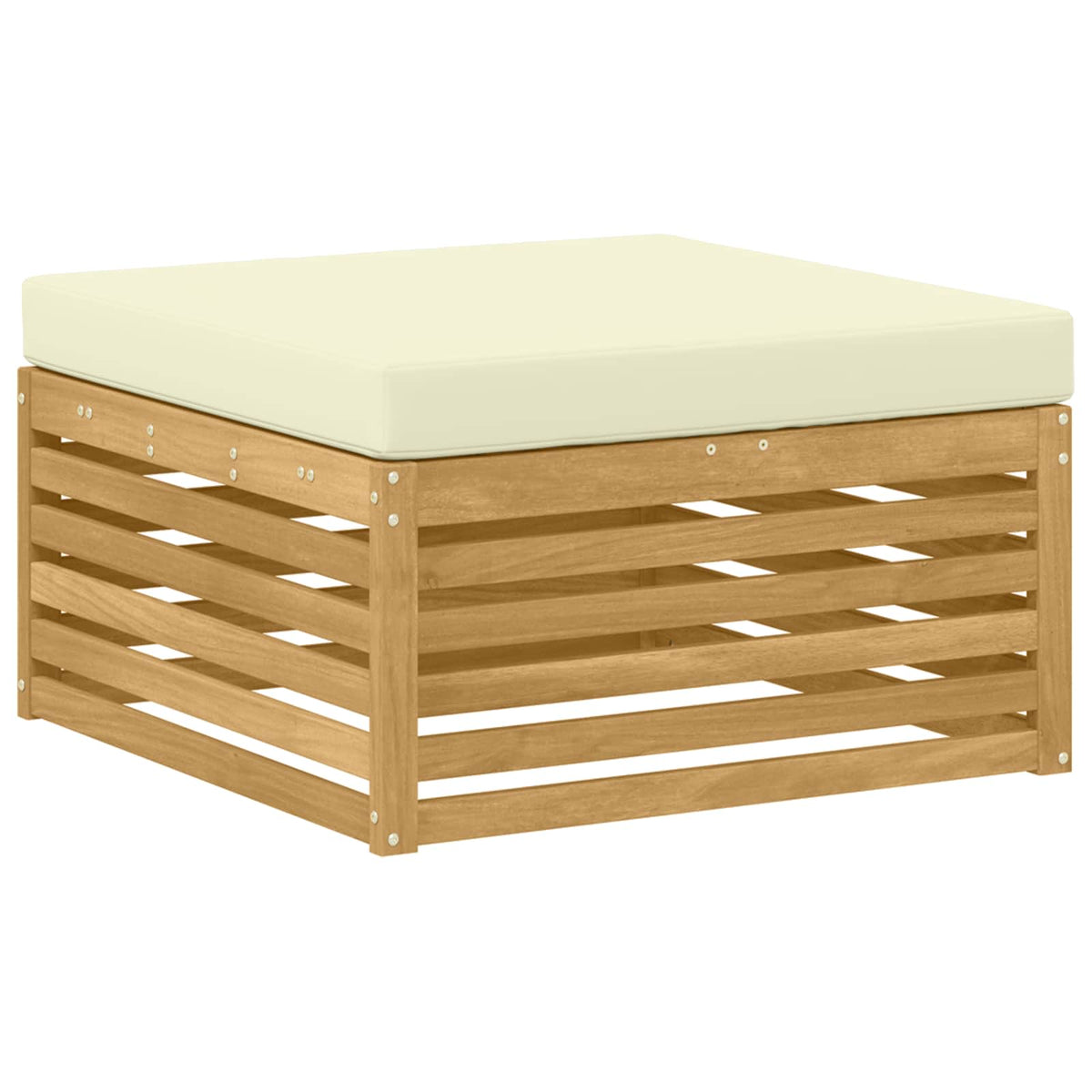Set vanjskih sofa 7 kom. Bijela i krem Smeđa 410 x 172,5 x 73 cm