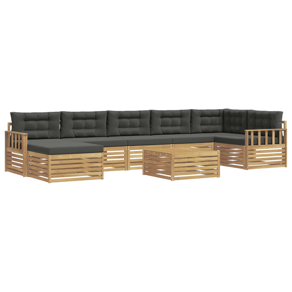 Set vanjskih sofa 8 kom. Bijela i antracit Smeđa 79 x 79 x 37 cm