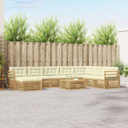 Set vanjskih sofa 9 kom. Bijela i krem Poliester 79 x 79 x 37 cm