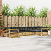 Set vanjskih sofa 7 kom. Bijela i antracit Poliester 404 x 166,5 x 73cm