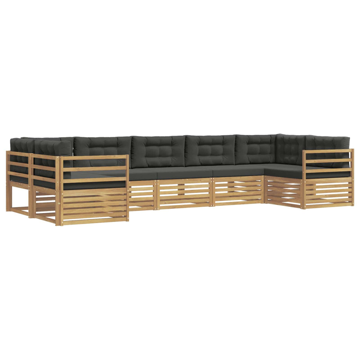 Set vanjskih sofa 7 kom. Bijela i antracit Poliester 404 x 166,5 x 73cm