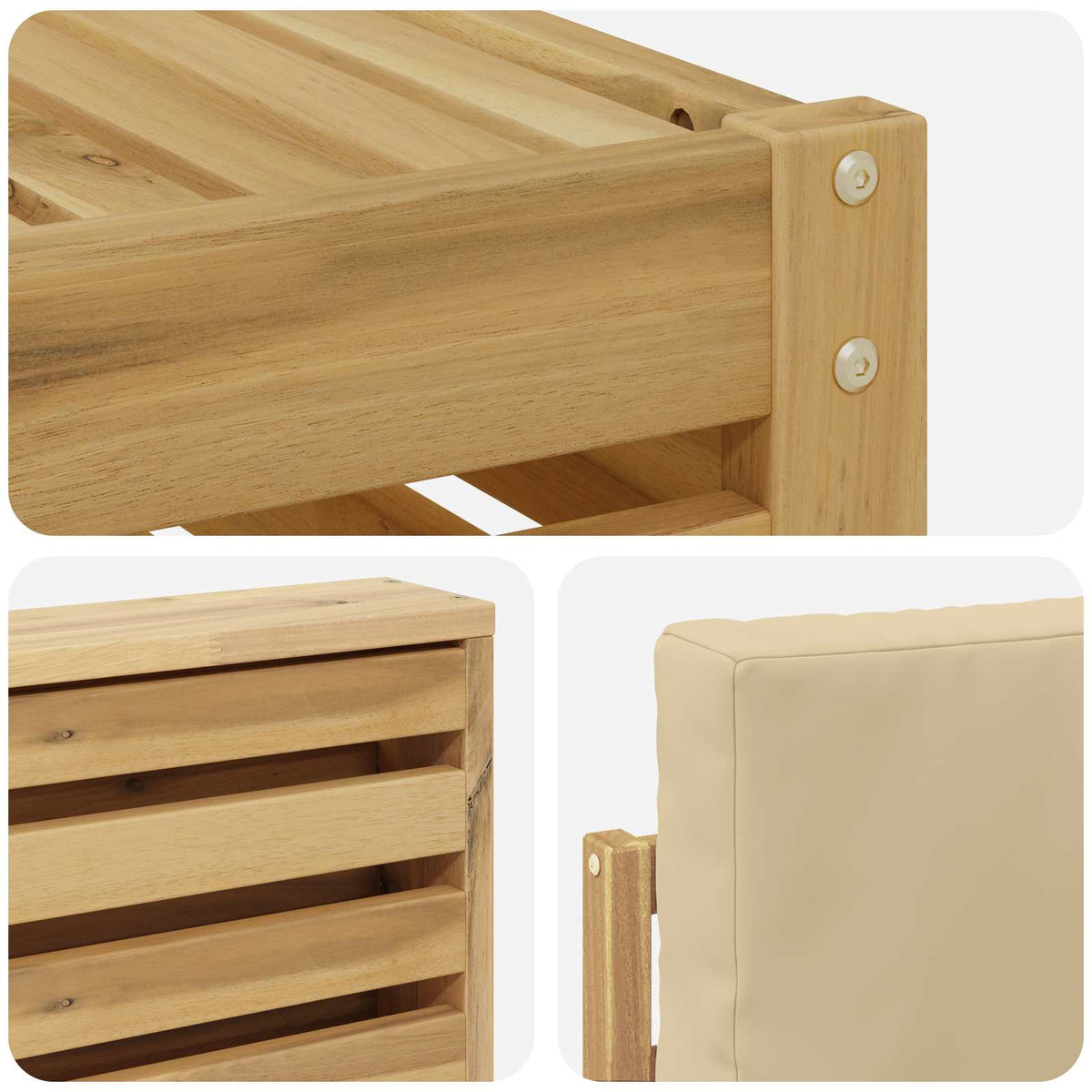 Setovi sofa 8 kom. Bijela i bež Poliester