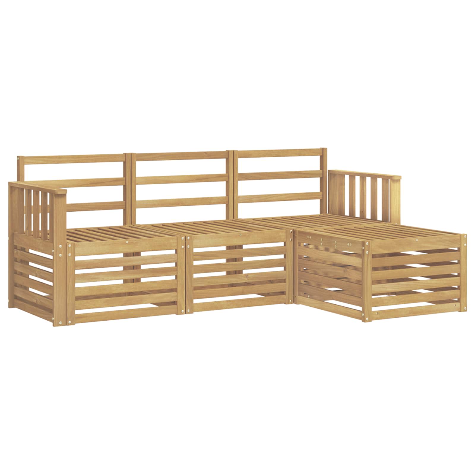 Set vanjskih sofa 4 pcs Bijela 189,5 x 122,5 x 73 cm
