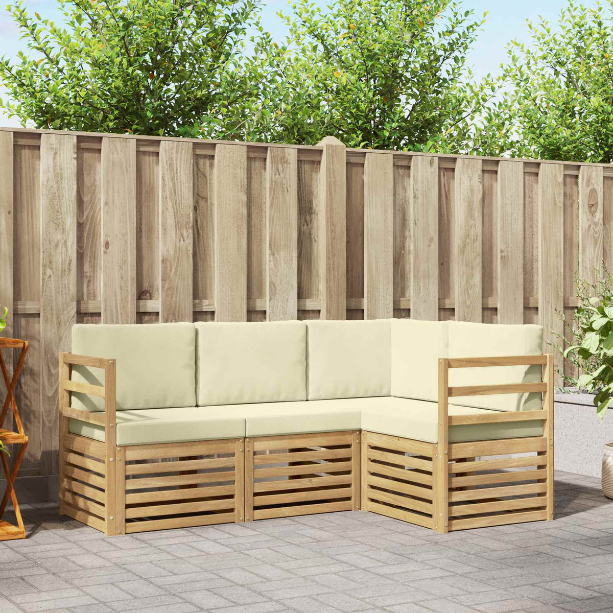 Set vanjskih sofa 4 kom. Bijela