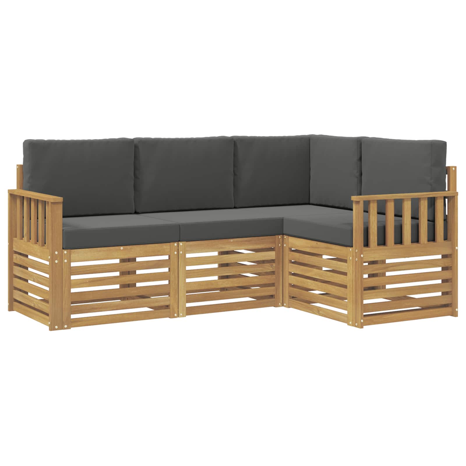 Set vanjskih sofa 4 pcs Bijela i antracit 187,5 x 128,5 x 73 cm