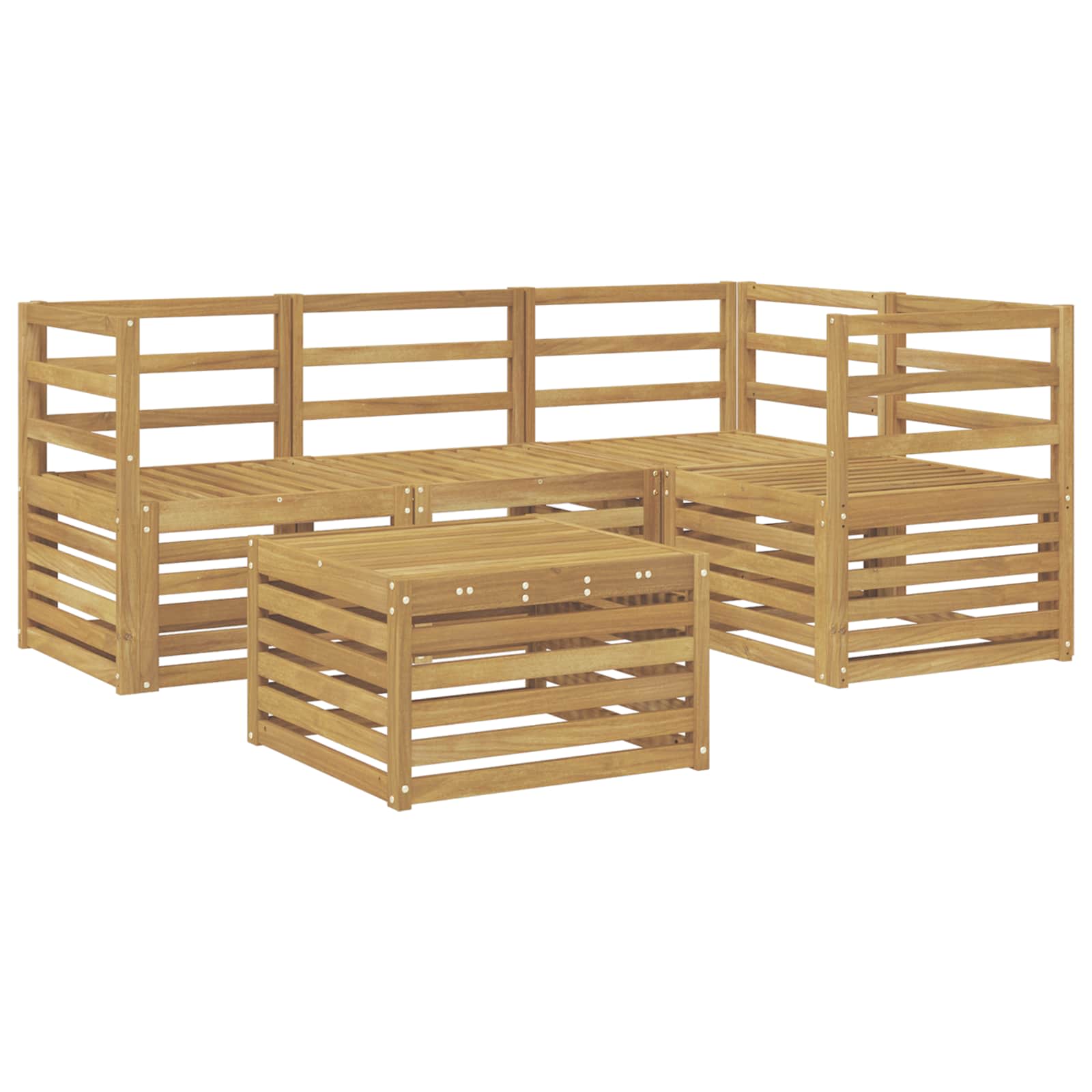 Set vanjskih sofa 5 pcs Bijela 59 x 59 x 37 cm