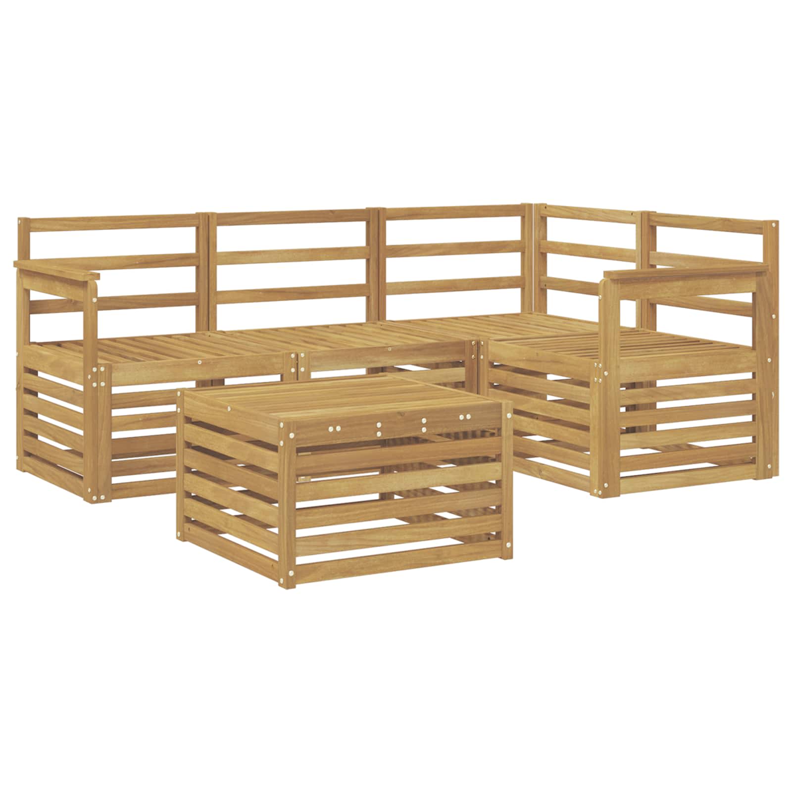 Set vanjskih sofa 5 pcs Bijela 59 x 59 x 37 cm