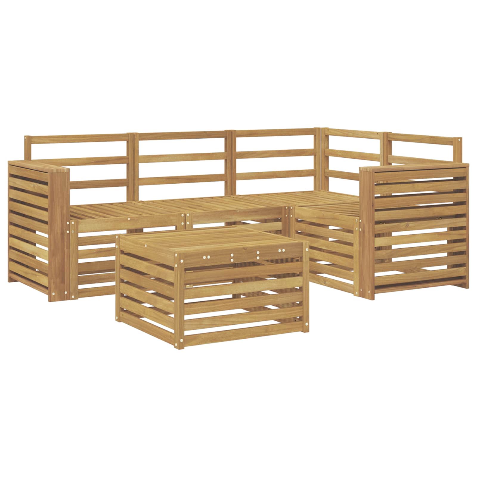 Set vanjskih sofa 5 pcs Bijela 59 x 59 x 37 cm
