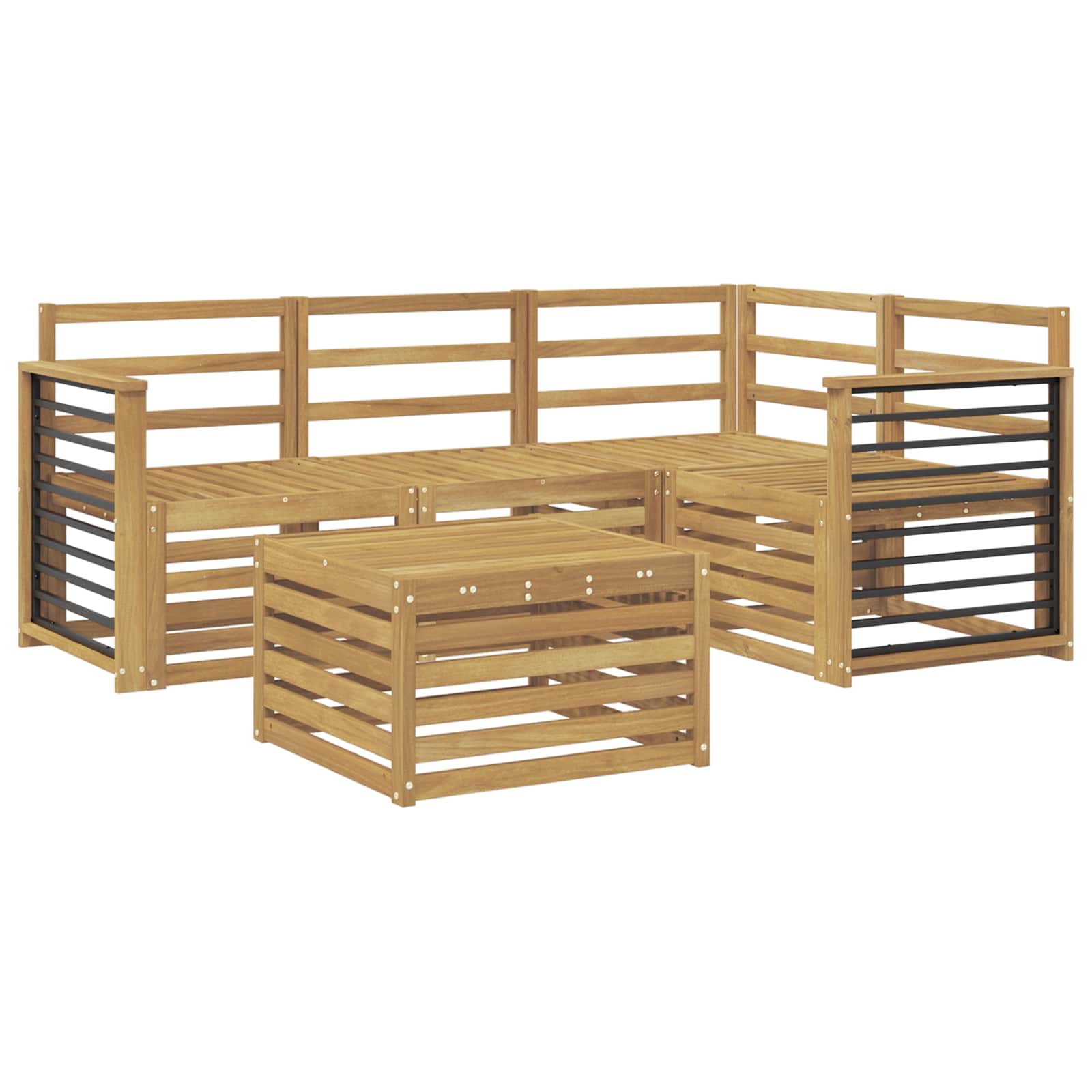 Set vanjskih sofa 5 pcs Bijela 59 x 59 x 37 cm