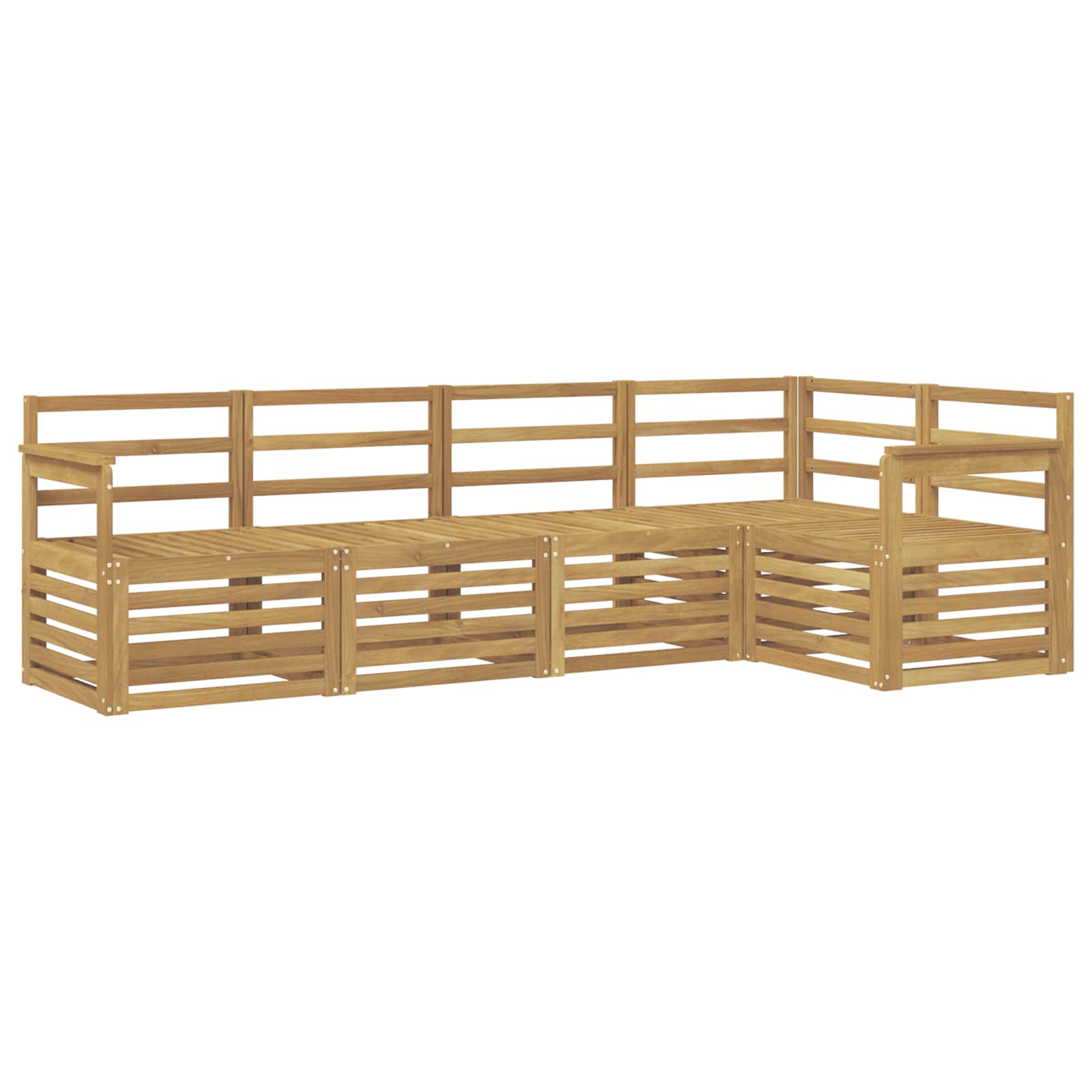 Set vanjskih sofa 5 pcs Bijela 247 x 128,5 x 73 cm