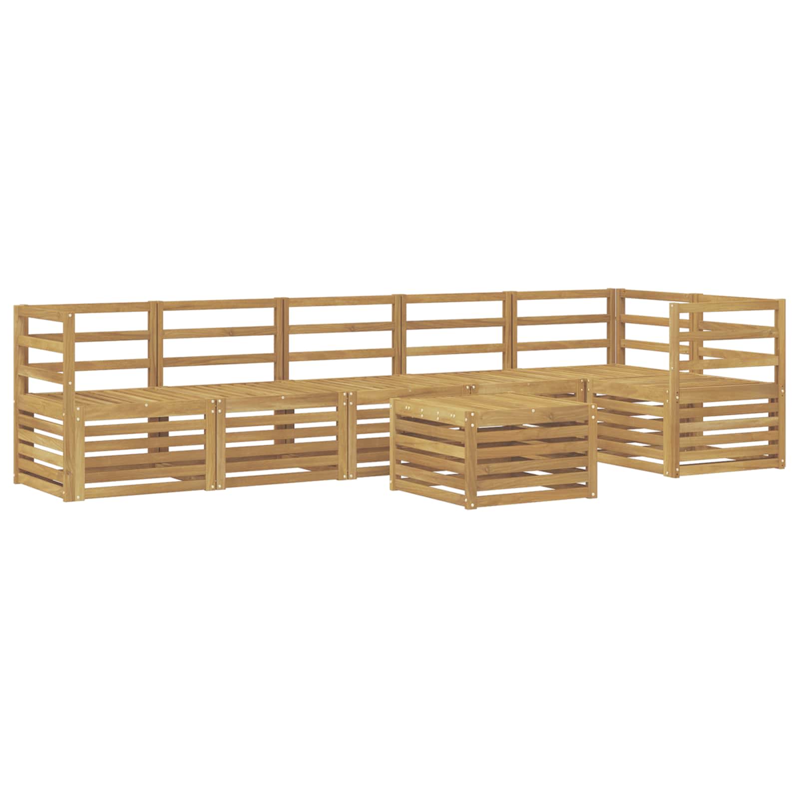Set vanjskih sofa 7 pcs Bijela 59 x 59 x 37 cm