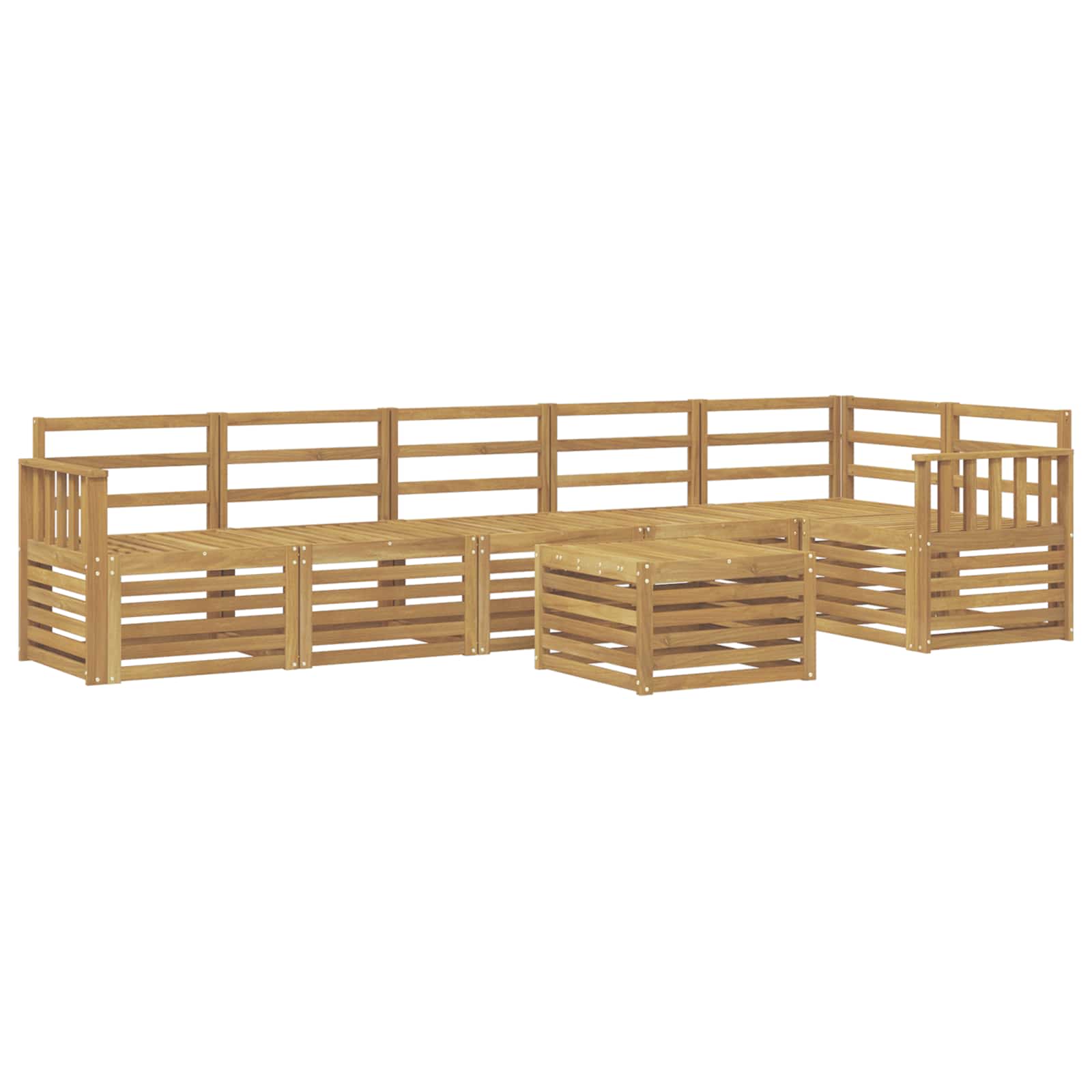 Set vanjskih sofa 7 pcs Bijela 59 x 59 x 37 cm